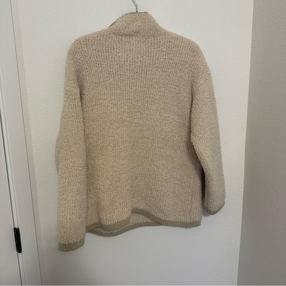 AERIE Sherpa Super Soft Pullover Sweater Quarter Zip Size Small Women's - Picture 7 of 10